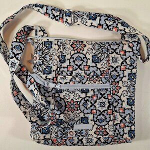 Vera Bradley Hipster Lisbon Medallion Crossbody Blue